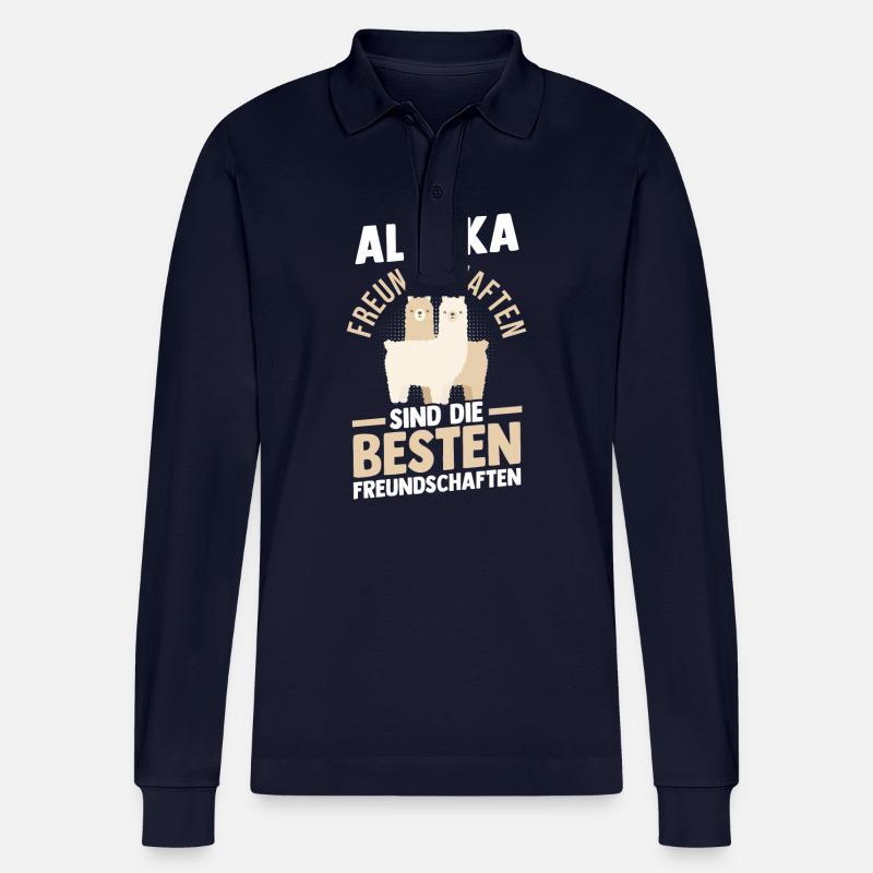 Alpaka - Stanley/Stella Unisex Bio-Langarm-Poloshirt Prepster - Navy