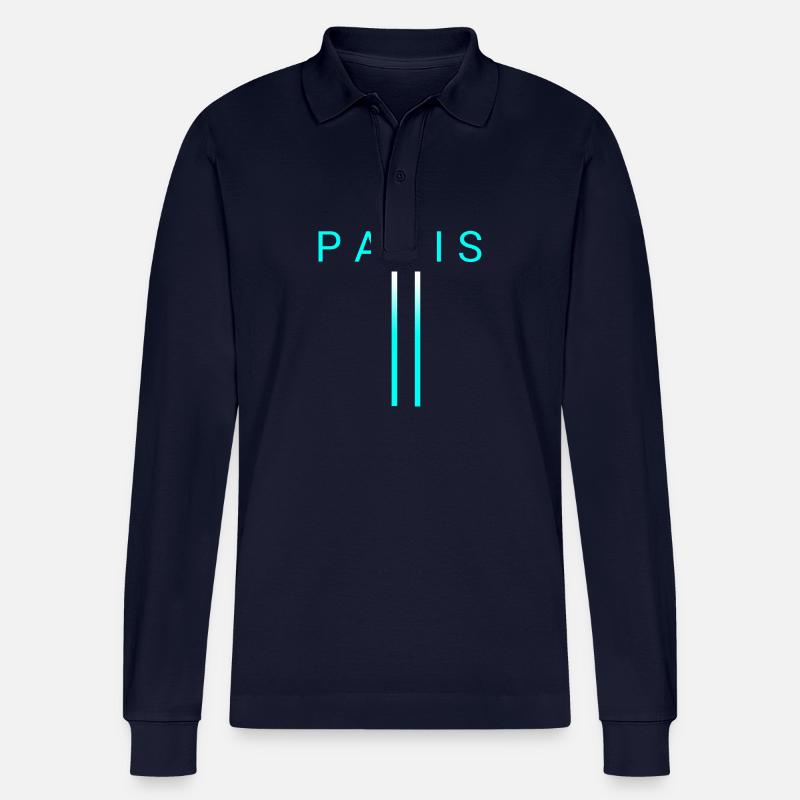 Paris - Stanley/Stella Unisex Bio-Langarm-Poloshirt Prepster - Navy