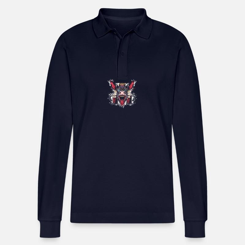 Esel Bier Lustig - Stanley/Stella Unisex Bio-Langarm-Poloshirt Prepster - Navy