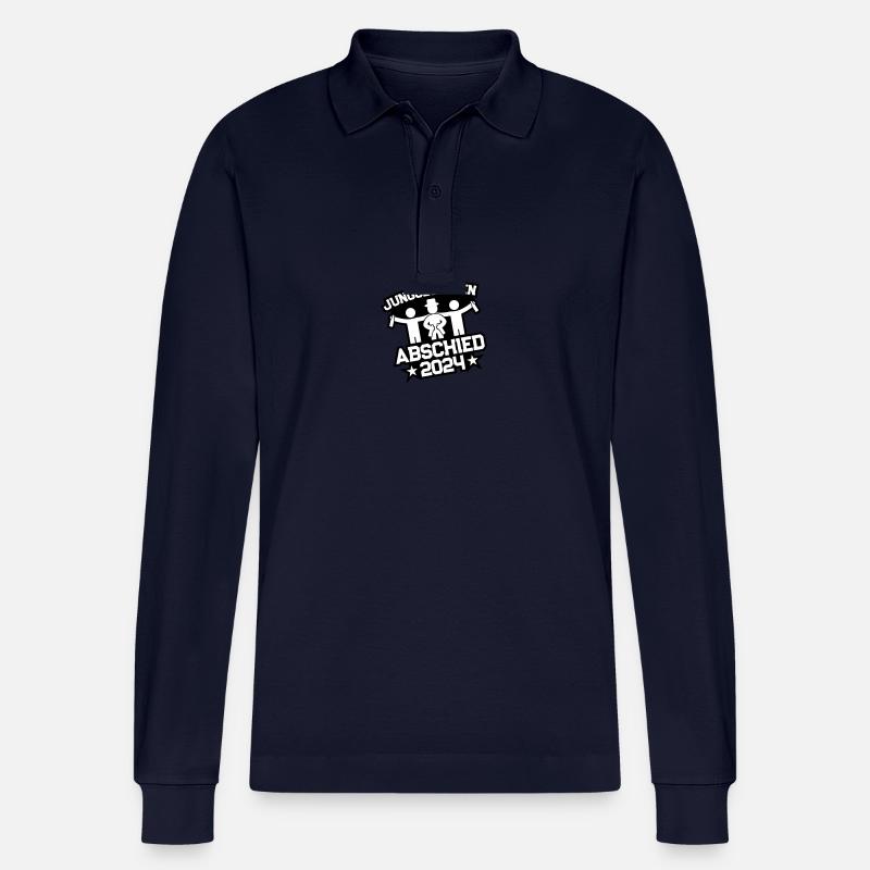 Junggesellenabschied 2024 - Stanley/Stella Unisex Bio-Langarm-Poloshirt Prepster - Navy