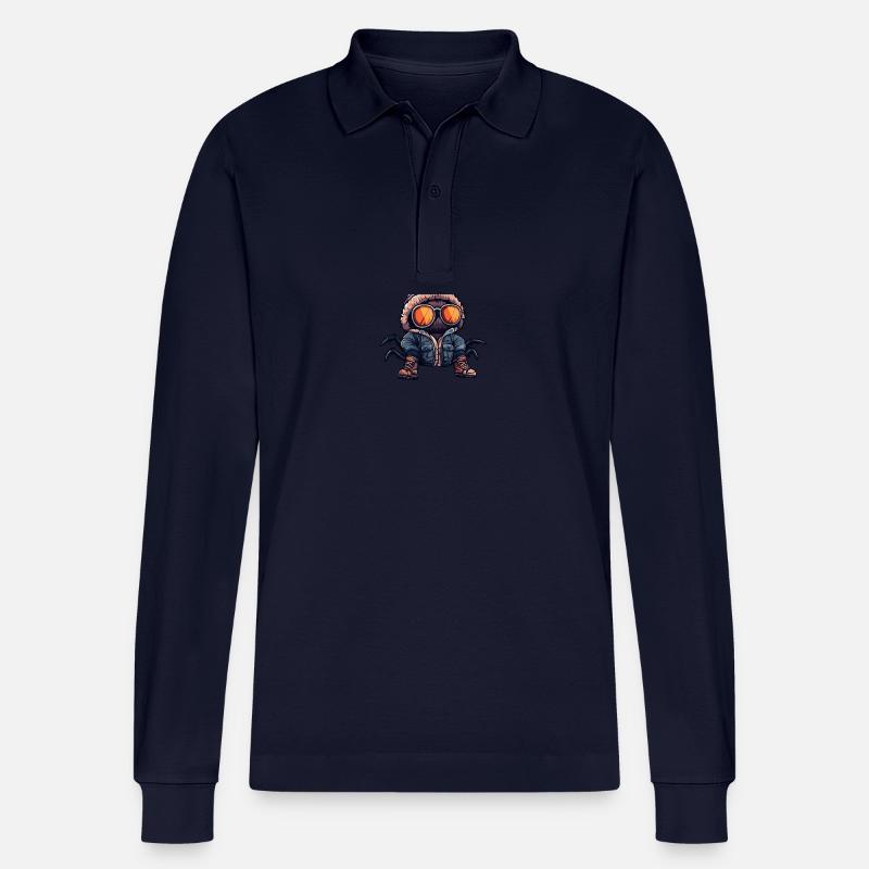 Tarantula Winter Comic - Stanley/Stella Unisex Bio-Langarm-Poloshirt Prepster - Navy