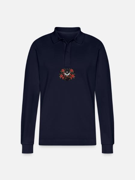 Heart Symbol Love - Stanley/Stella Organic Unisex Long-Sleeved Polo Shirt Prepster - navy