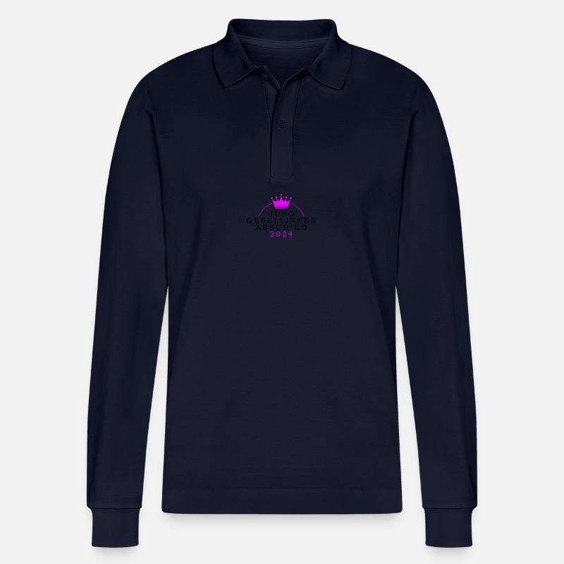 Junggesellinnenabschied 2024 Jga - Stanley/Stella Unisex Bio-Langarm-Poloshirt Prepster - Navy