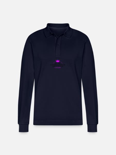 Hen Party Crew Hen - Stanley/Stella Organic Unisex Long-Sleeved Polo Shirt Prepster - navy