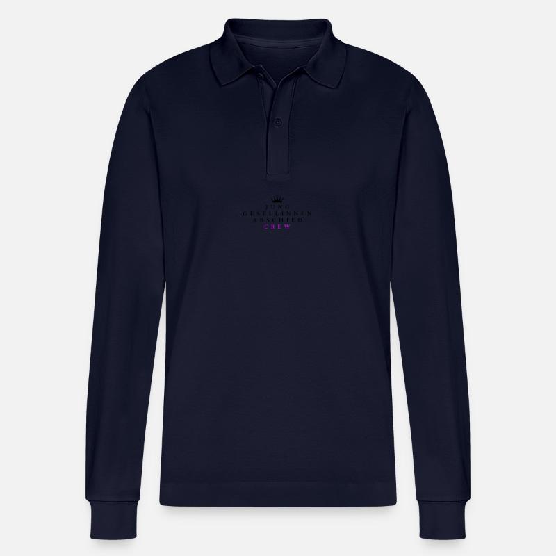 Junggesellinnenabschied Crew - Stanley/Stella Unisex Bio-Langarm-Poloshirt Prepster - Navy