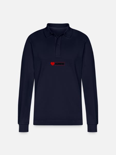 Crew Herz - Stanley/Stella Unisex Bio-Langarm-Poloshirt Prepster - Navy