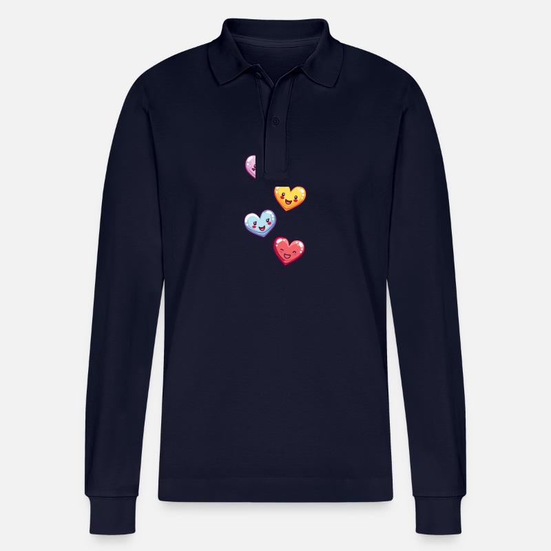 Herzen Bunt - Stanley/Stella Unisex Bio-Langarm-Poloshirt Prepster - Navy
