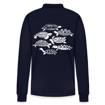 Tortues, Reptiles, Conservation des espèces, Mer, Nature - Polo à manches longues bio PREPSTER Stanley/Stella Unisexe - bleu marine - Dos