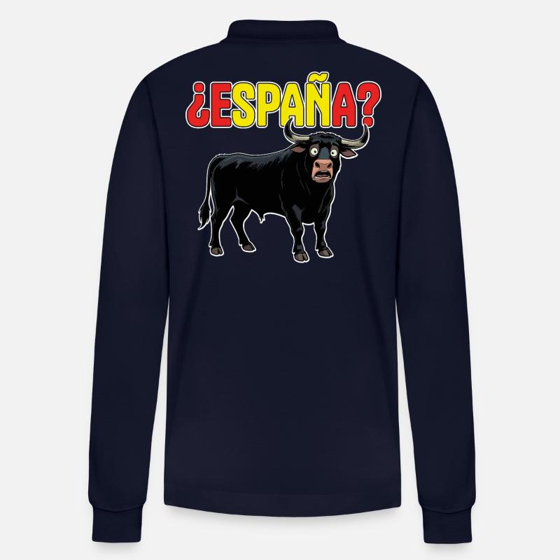 Toro Spanien? - Stanley/Stella Unisex Bio-Langarm-Poloshirt Prepster - Navy