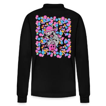 Printemps Eté Jardin Rat Enfants Enfant Années 80 90 - Polo à manches longues bio PREPSTER Stanley/Stella Unisexe - noir - Dos - Anna (173cm)