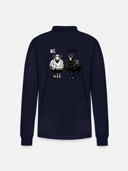 Schafe Schaf ich du - Stanley/Stella Unisex Bio-Langarm-Poloshirt Prepster - Navy