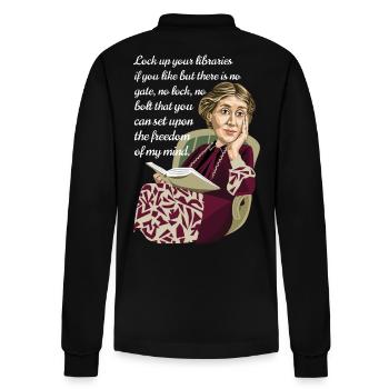 Virginia Woolf - Stanley/Stella Unisex Bio-Langarm-Poloshirt Prepster - Schwarz - Hinten - Anna (173cm)