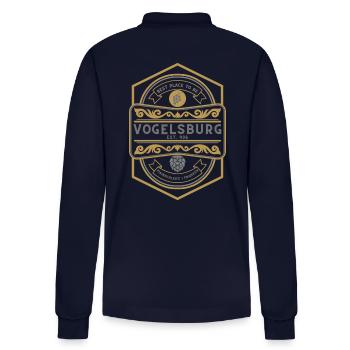 Vogelsburg Edel Logo - Stanley/Stella Unisex Bio-Langarm-Poloshirt Prepster - Navy - Hinten