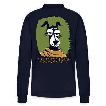 Quoi de neuf, quoi de neuf, un chien de dessin animé cool - Polo à manches longues bio PREPSTER Stanley/Stella Unisexe - bleu marine - Dos