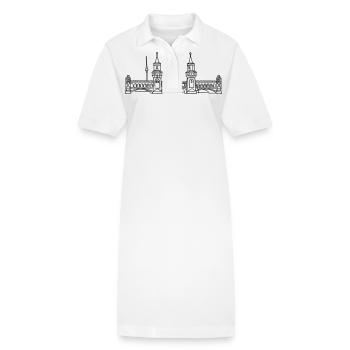 Oberbaumbrücke in Berlin - Stanley/Stella Frauen Bio-Polokleid PAIGER - Weiß - Vorne