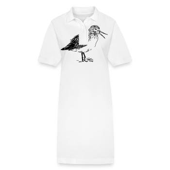 Flussuferläufer Vogel - Stanley/Stella Frauen Bio-Polokleid PAIGER - Weiß - Vorne