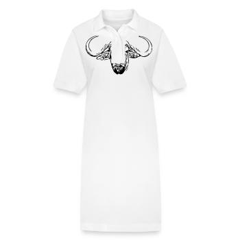 Buffles d’eau tête - Robe polo bio PAIGER Stanley/Stella Femme - blanc - Devant