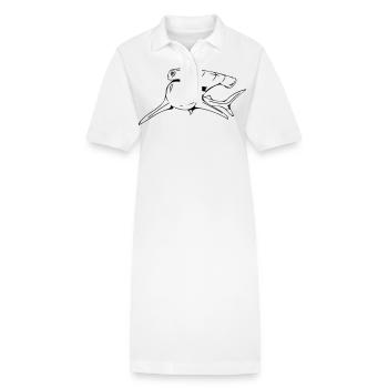 Gefährlich eleganter Hammerhai - Stanley/Stella Frauen Bio-Polokleid PAIGER - Weiß - Vorne
