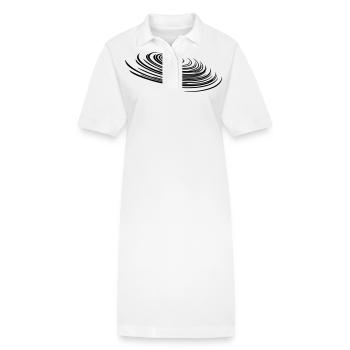 Géométrie spirale - galaxie spirale circulaire - Robe polo bio PAIGER Stanley/Stella Femme - blanc - Devant