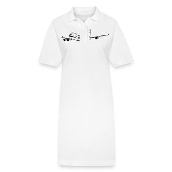 Avion - Robe polo bio PAIGER Stanley/Stella Femme - blanc - Devant