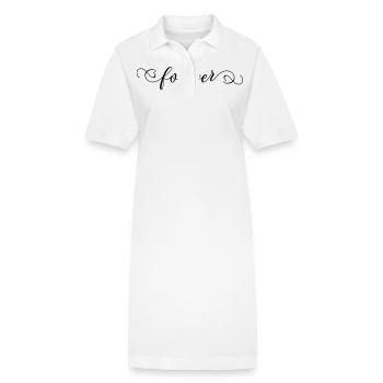 love forever - Stanley/Stella PAIGER Organic Women’s Polo Dress - white - Front