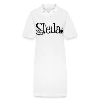 Stella Name Vorname Kätzchenname - Stanley/Stella Frauen Bio-Polokleid PAIGER - Weiß - Vorne