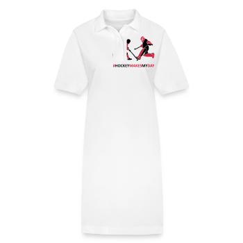 Gardien et joueur - Robe polo bio PAIGER Stanley/Stella Femme - blanc - Devant