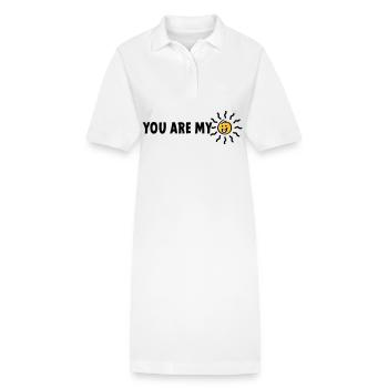 Slogan tu es mon rayon de soleil - Robe polo bio PAIGER Stanley/Stella Femme - blanc - Devant