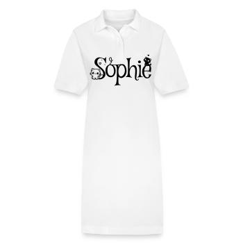 Sophie Name First Name Kitten Name - Stanley/Stella PAIGER Organic Women’s Polo Dress - white - Front