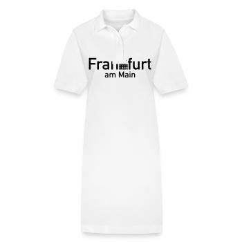 Frankfurt Main Ortsschild Skyline mit Paulskirche - Stanley/Stella Frauen Bio-Polokleid PAIGER - Weiß - Vorne