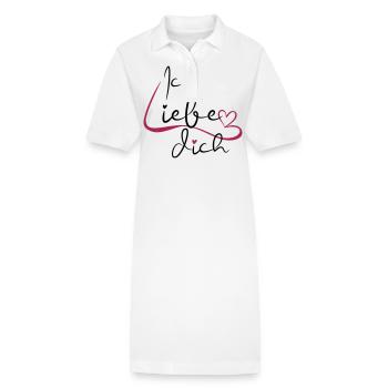 I Love You Scripture - Stanley/Stella PAIGER Organic Women’s Polo Dress - white - Front