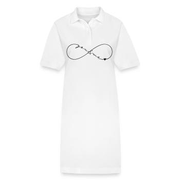 Toi et moi pour toujours - Robe polo bio PAIGER Stanley/Stella Femme - blanc - Devant