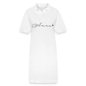 Name Anna - Stanley/Stella Frauen Bio-Polokleid PAIGER - Weiß - Vorne