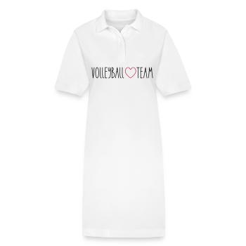 Volleyball Team Herz - Stanley/Stella Frauen Bio-Polokleid PAIGER - Weiß - Vorne