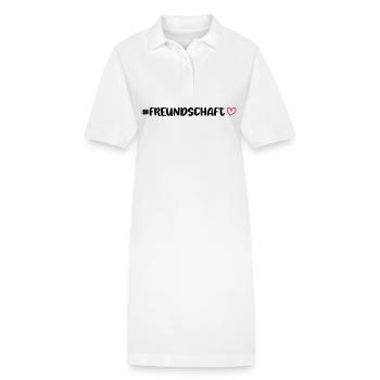 Freundschaft Herz - Stanley/Stella Frauen Bio-Polokleid PAIGER - Weiß - Vorne