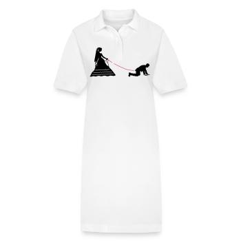 Hochzeit Brautpaar Leine - Stanley/Stella Frauen Bio-Polokleid PAIGER - Weiß - Vorne