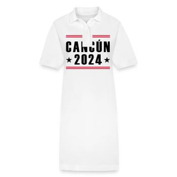 Cancun 2024 - Stanley/Stella Frauen Bio-Polokleid PAIGER - Weiß - Vorne