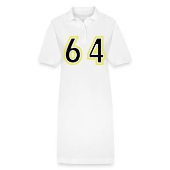 64 Nombre Collège - Robe polo bio PAIGER Stanley/Stella Femme - blanc - Devant