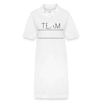 ÉQUIPE avec des substituants - Robe polo bio PAIGER Stanley/Stella Femme - blanc - Devant