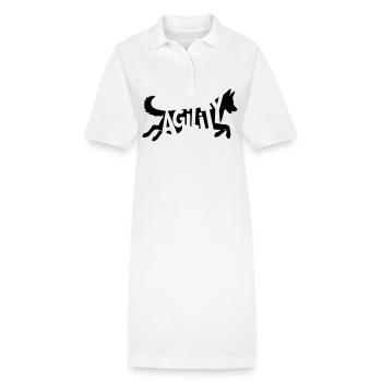 Agilité Malinois SVG Vecteur Couleur Sélectionnable - Robe polo bio PAIGER Stanley/Stella Femme - blanc - Devant