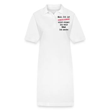 Mein Job ist STRENG GEHEIM - Stanley/Stella Frauen Bio-Polokleid PAIGER - Weiß - Vorne