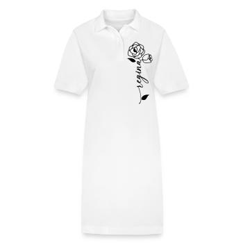 Regina Name Vorname Namensblume - Stanley/Stella Frauen Bio-Polokleid PAIGER - Weiß - Vorne