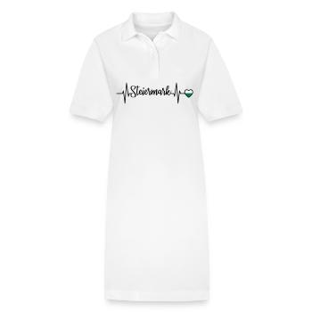 Steiermark Puls Herzlinie - Stanley/Stella Frauen Bio-Polokleid PAIGER - Weiß - Vorne