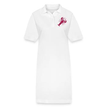 Cancer - homard - homard - Robe polo bio PAIGER Stanley/Stella Femme - blanc - Devant