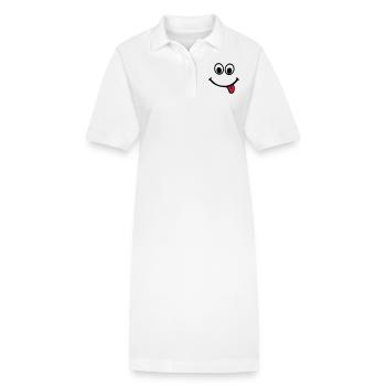 Gesicht - Stanley/Stella Frauen Bio-Polokleid PAIGER - Weiß - Vorne