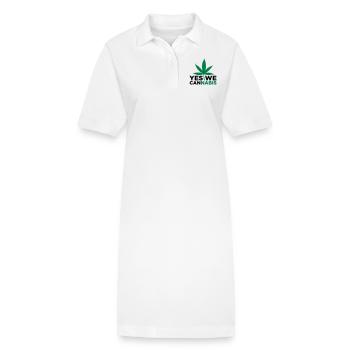 Yes We Cannabis! - Stanley/Stella Frauen Bio-Polokleid PAIGER - Weiß - Vorne