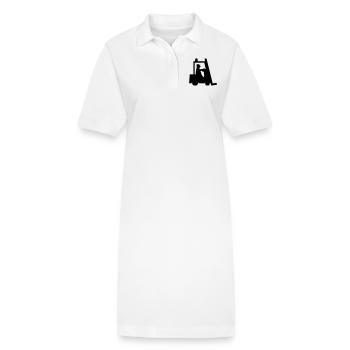 chariot élévateur - Robe polo bio PAIGER Stanley/Stella Femme - blanc - Devant