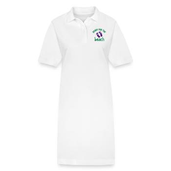 fête - Robe polo bio PAIGER Stanley/Stella Femme - blanc - Devant