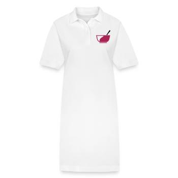 Müslischale zum Frühstück Geschenk - Stanley/Stella Frauen Bio-Polokleid PAIGER - Weiß - Vorne