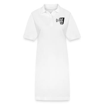 Haut-parleur - Robe polo bio PAIGER Stanley/Stella Femme - blanc - Devant